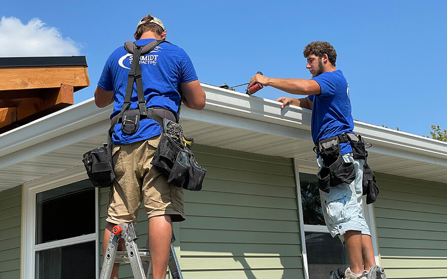 Gutter & gutter guard installation, replacement & repair in Northern IL & Southern WI Veteran owned gutter contracting services in Wisconsin & Illinois