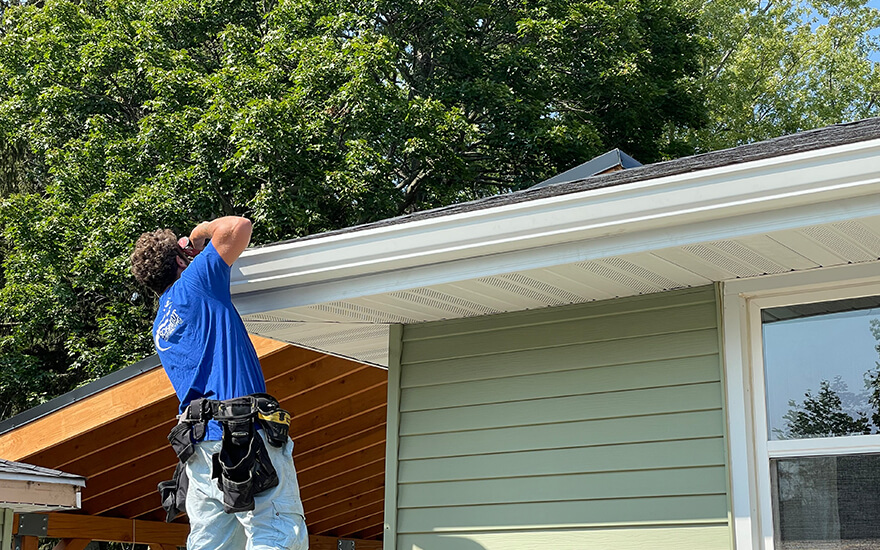 Gutter Installation for residential and commercial properties Gutter & downspout Installation in Wisconsin
